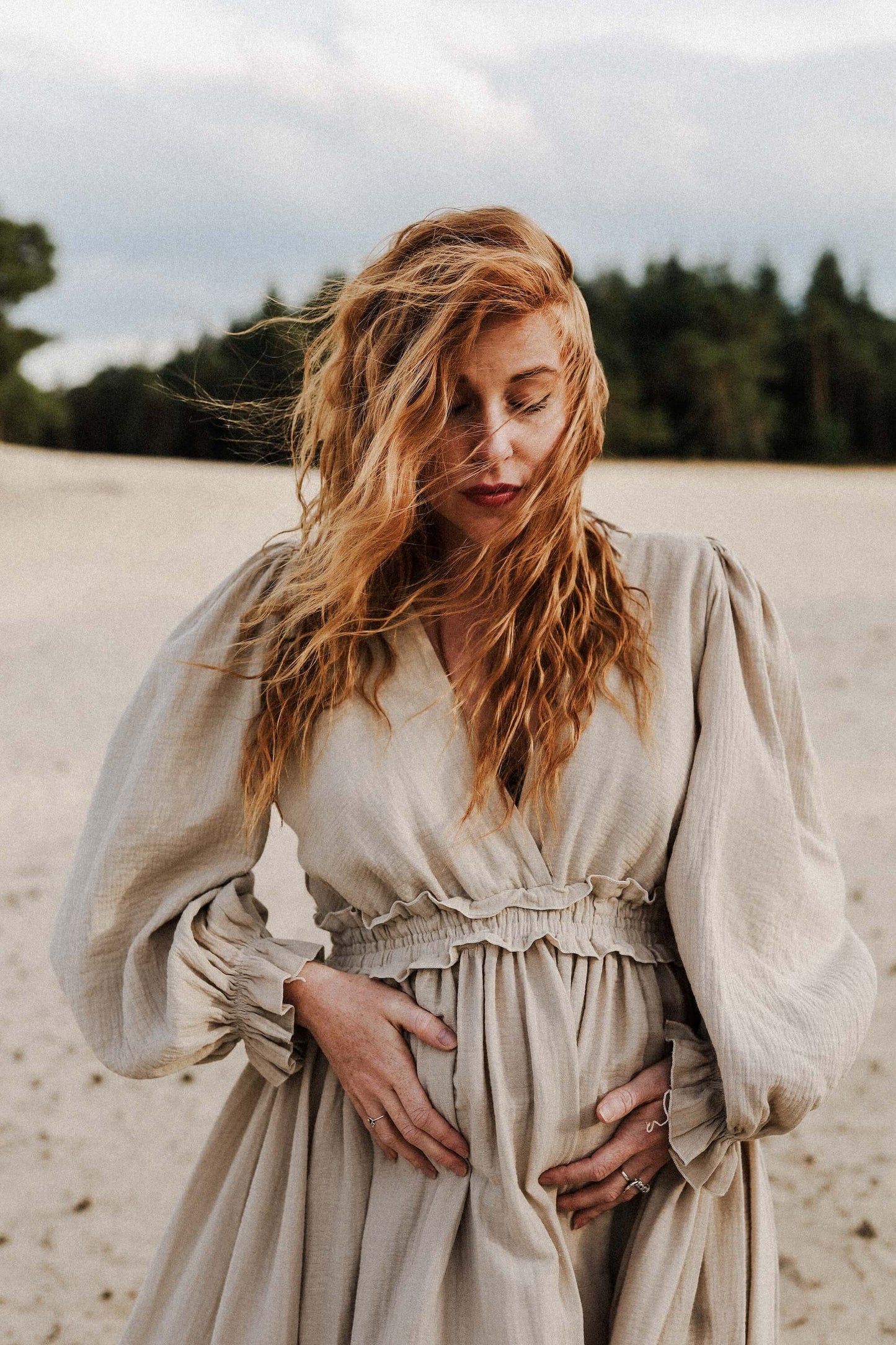 Dress Noa (zand/linnen)