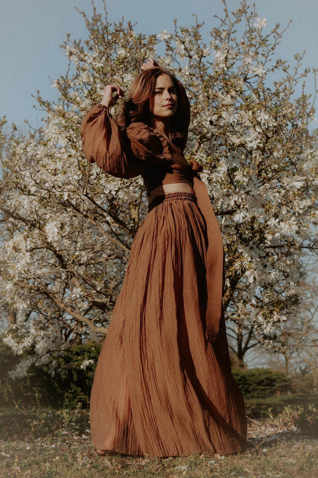 Palazzo set Tess Cognac