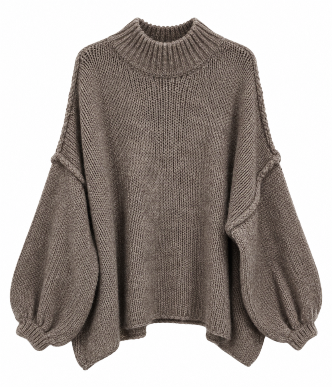 Soft sweater oversized brown