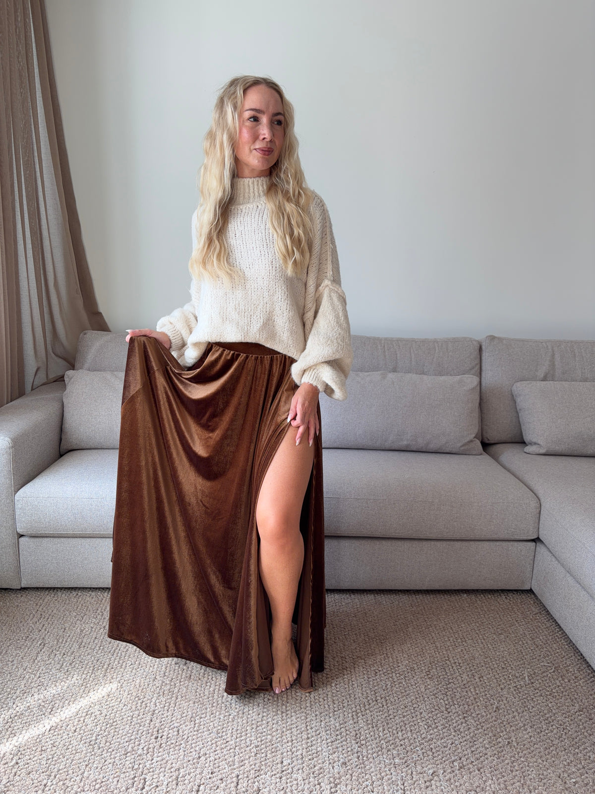 Soft sweater oversized off-white