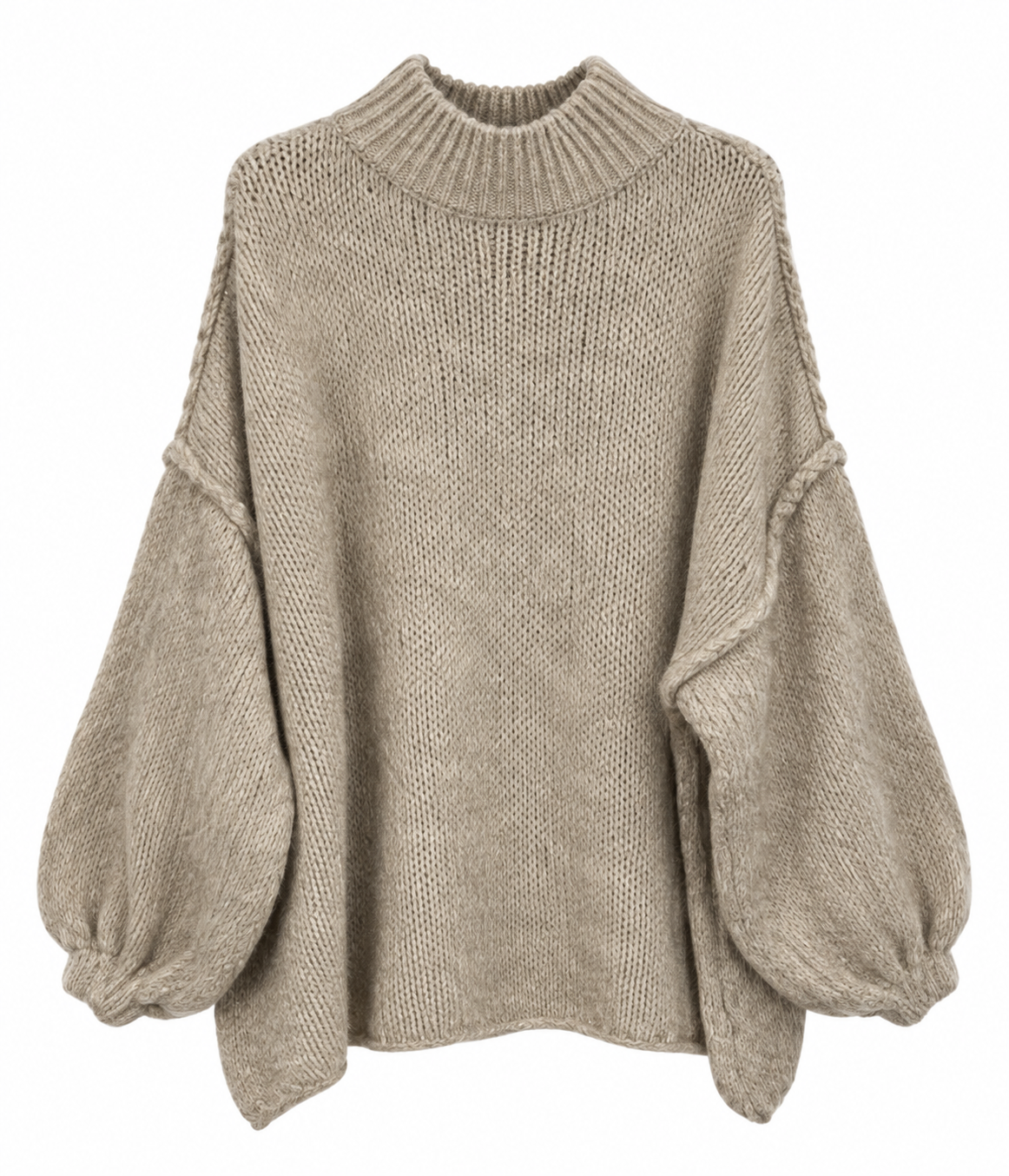 Soft sweater oversized taupe