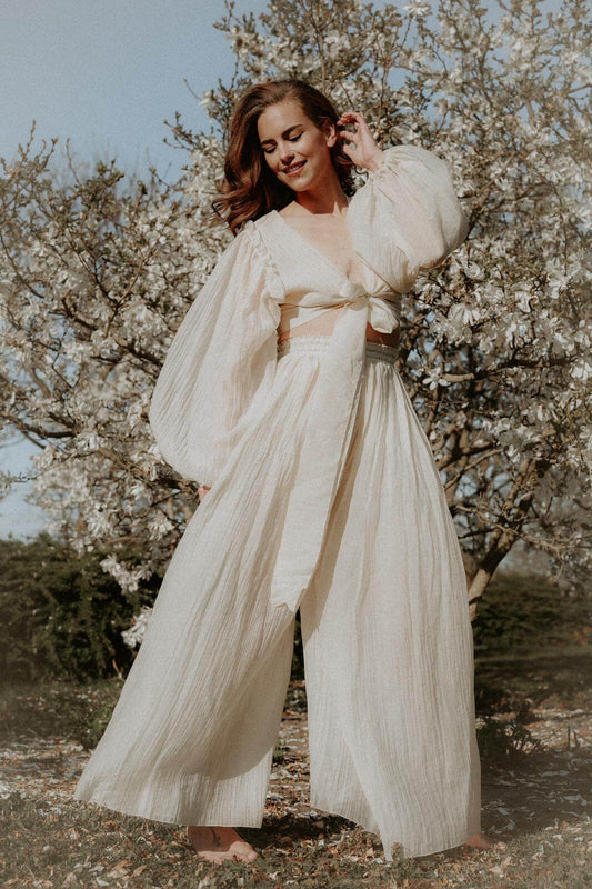 Palazzo set Tess Off-white/creme